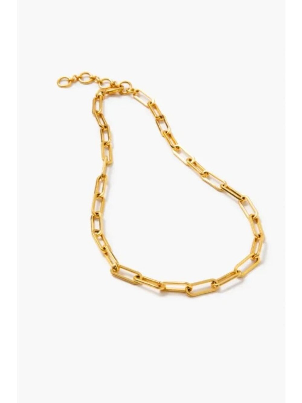 Tuckernuck Jewelry Paperclip Chain Link Necklace in Gold One Size New Womens